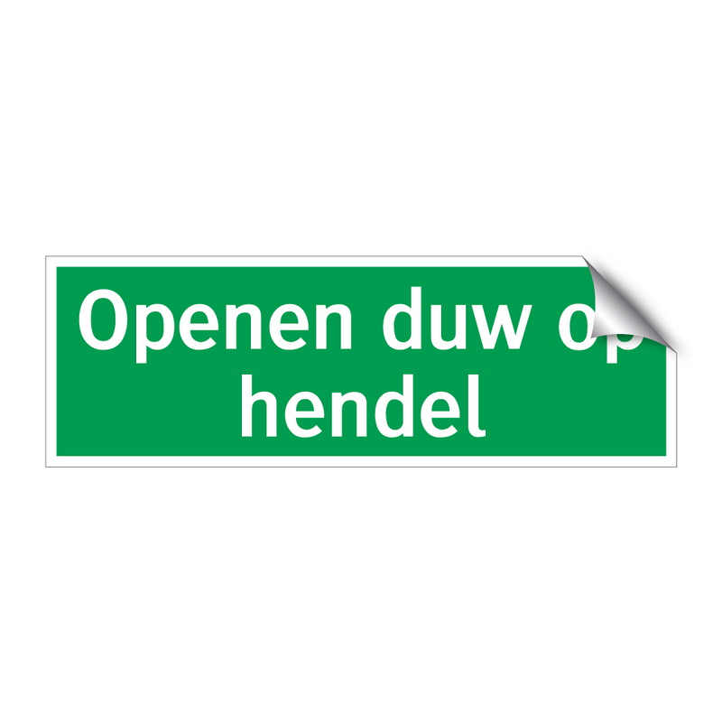 Openen duw op hendel