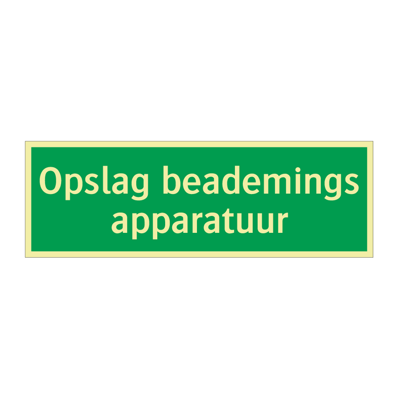 Opslag beademings apparatuur