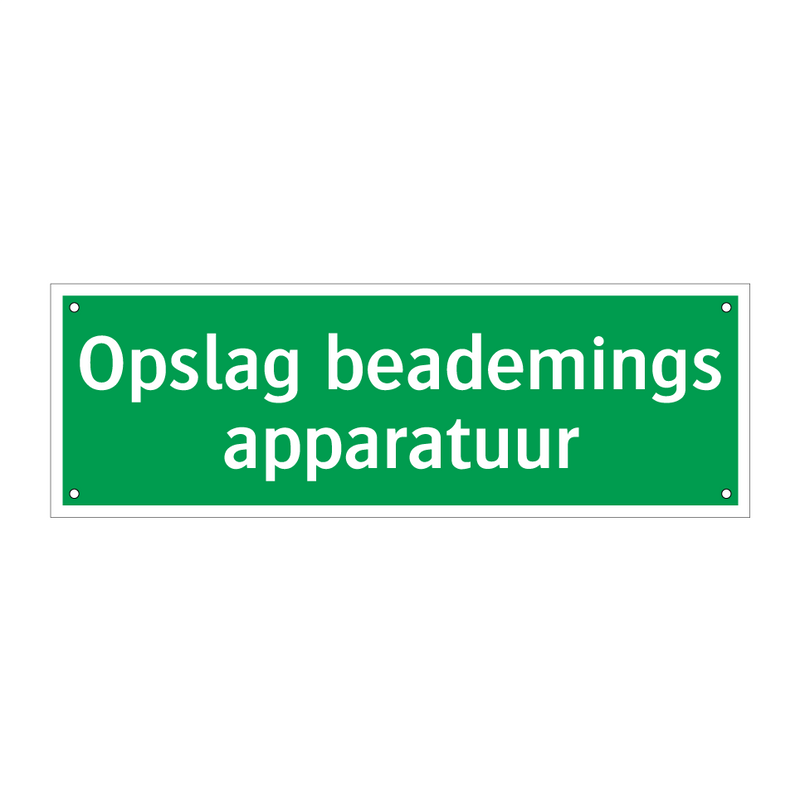 Opslag beademings apparatuur