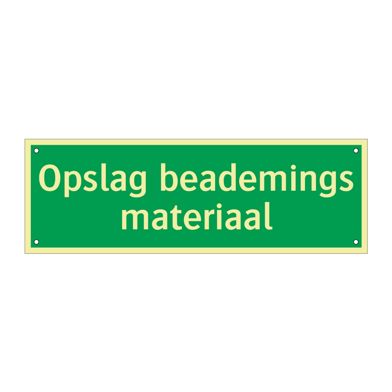 Opslag beademings materiaal