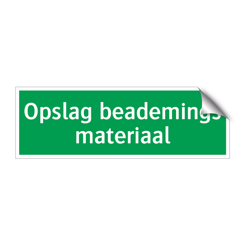 Opslag beademings materiaal