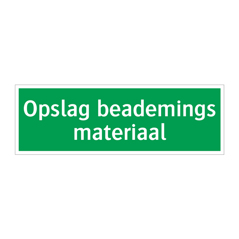 Opslag beademings materiaal