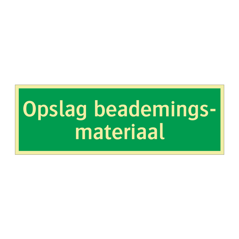 Opslag beademings- materiaal