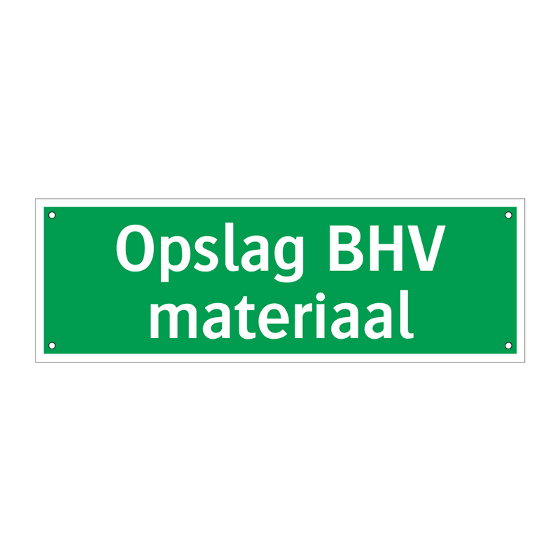 Opslag BHV materiaal