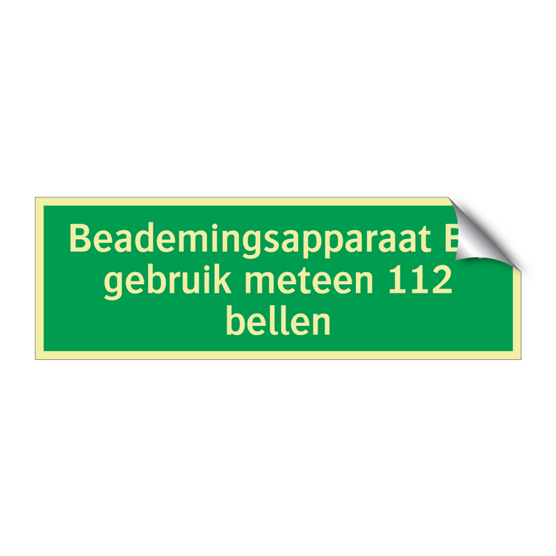 Beademingsapparaat Bij gebruik meteen 112 bellen