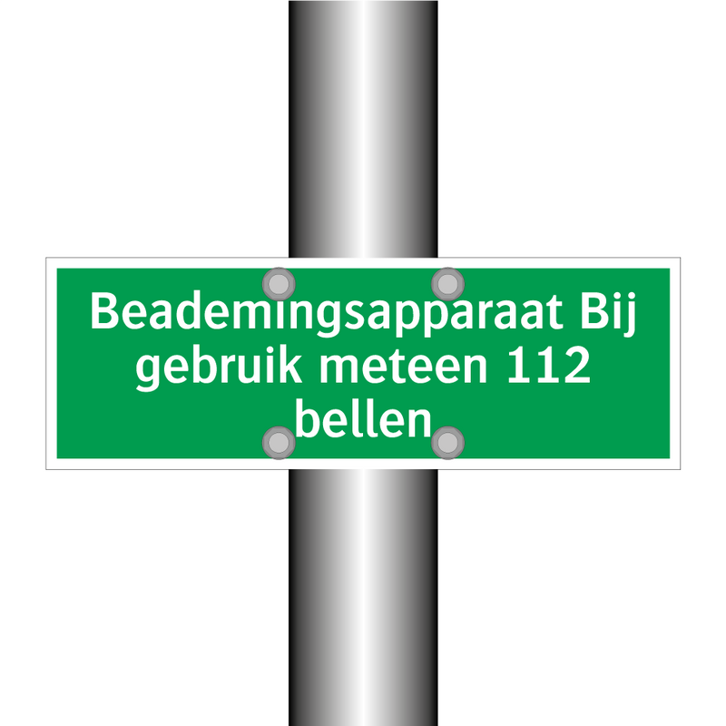 Beademingsapparaat Bij gebruik meteen 112 bellen