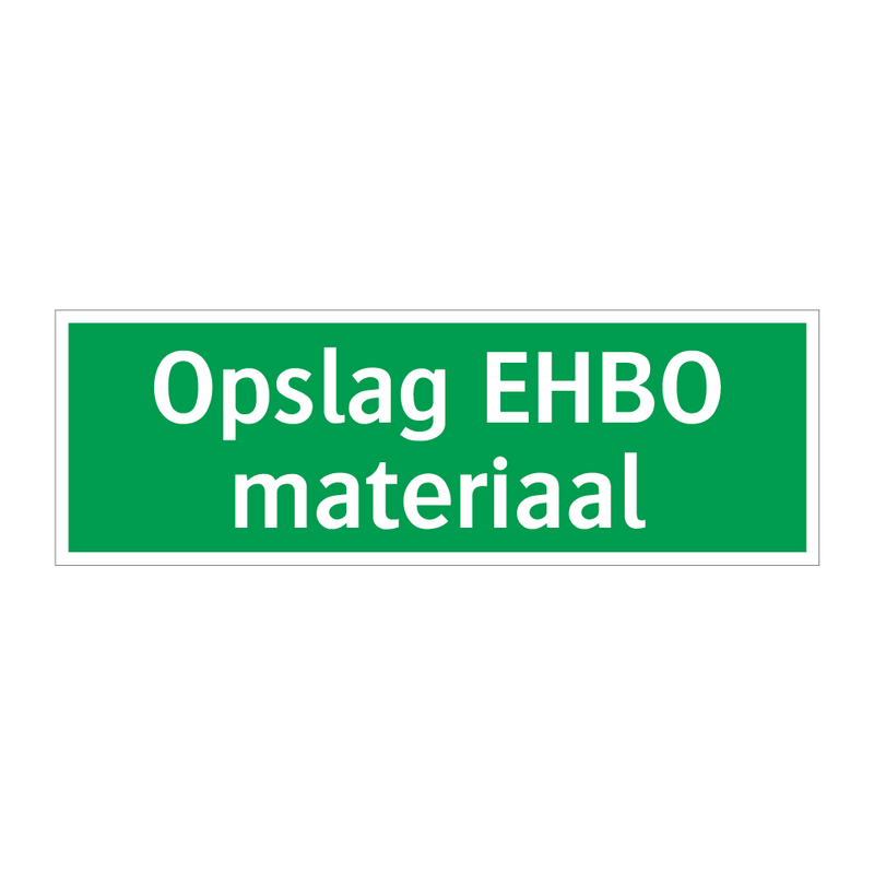 Opslag EHBO materiaal