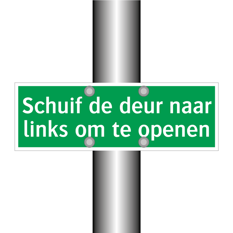 Schuif de deur naar links om te openen