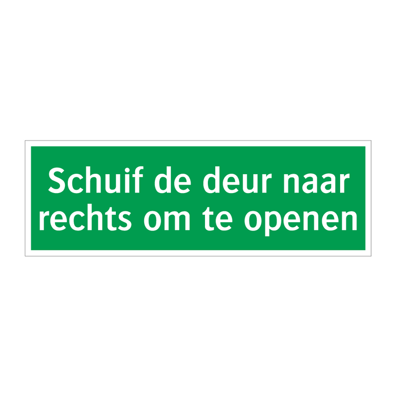 Schuif de deur naar rechts om te openen