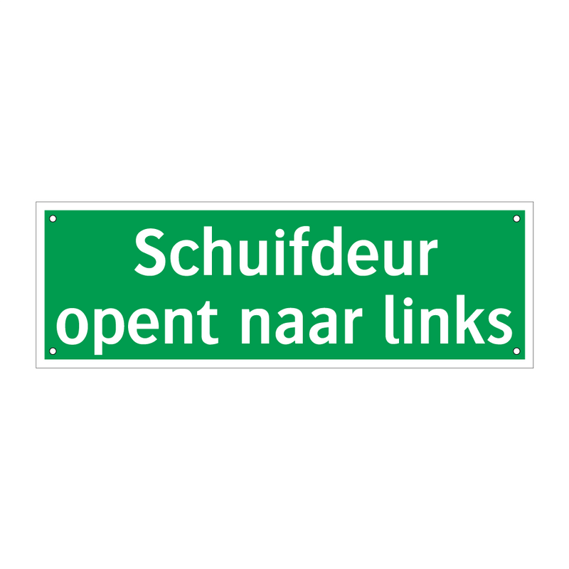 Schuifdeur opent naar links