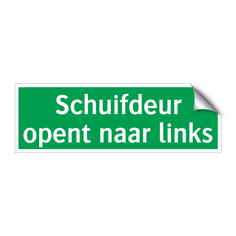 Schuifdeur opent naar links