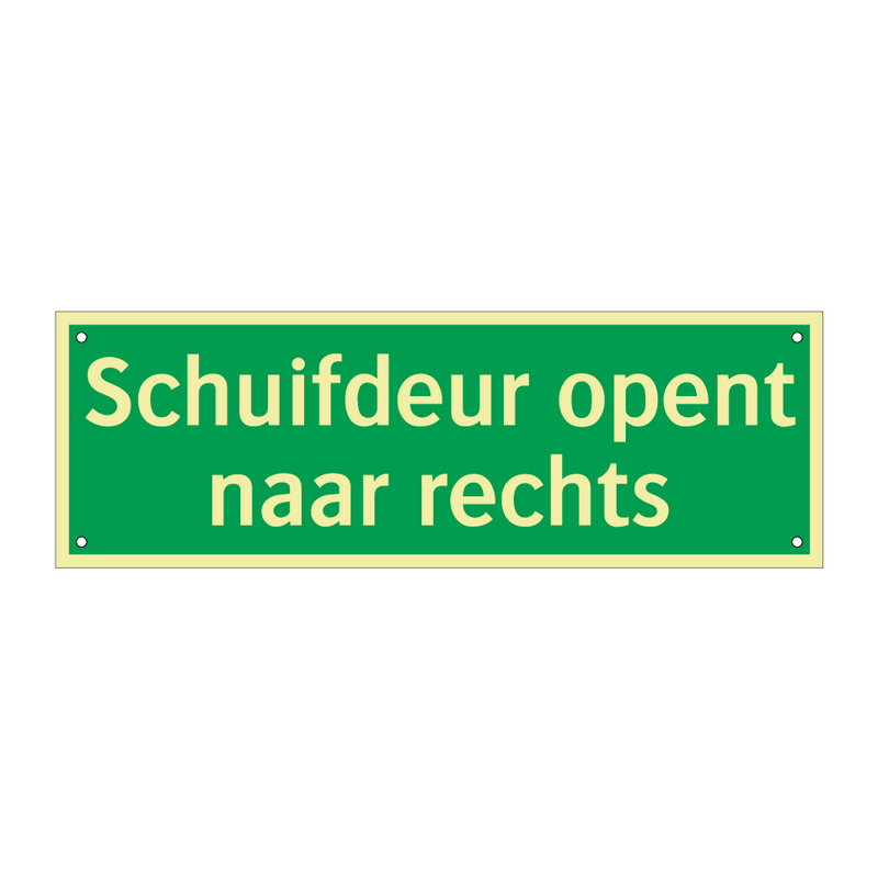 Schuifdeur opent naar rechts