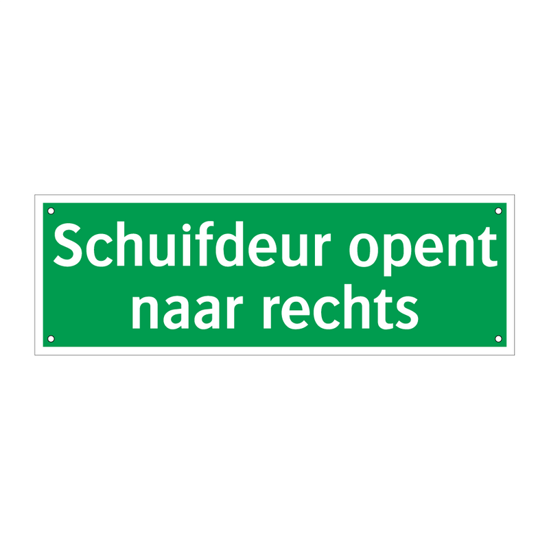 Schuifdeur opent naar rechts