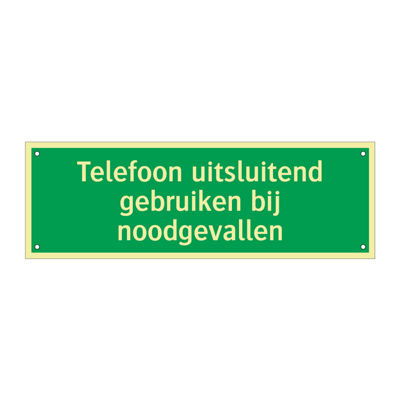 Telefoon uitsluitend gebruiken bij noodgevallen & Telefoon uitsluitend gebruiken bij noodgevallen