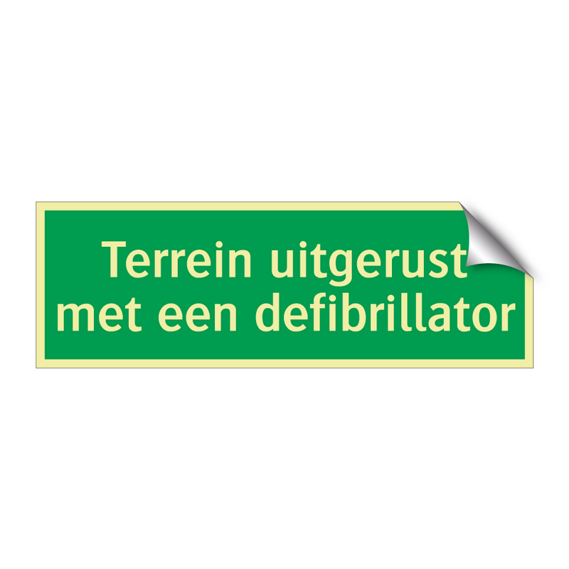 Terrein uitgerust met een defibrillator & Terrein uitgerust met een defibrillator