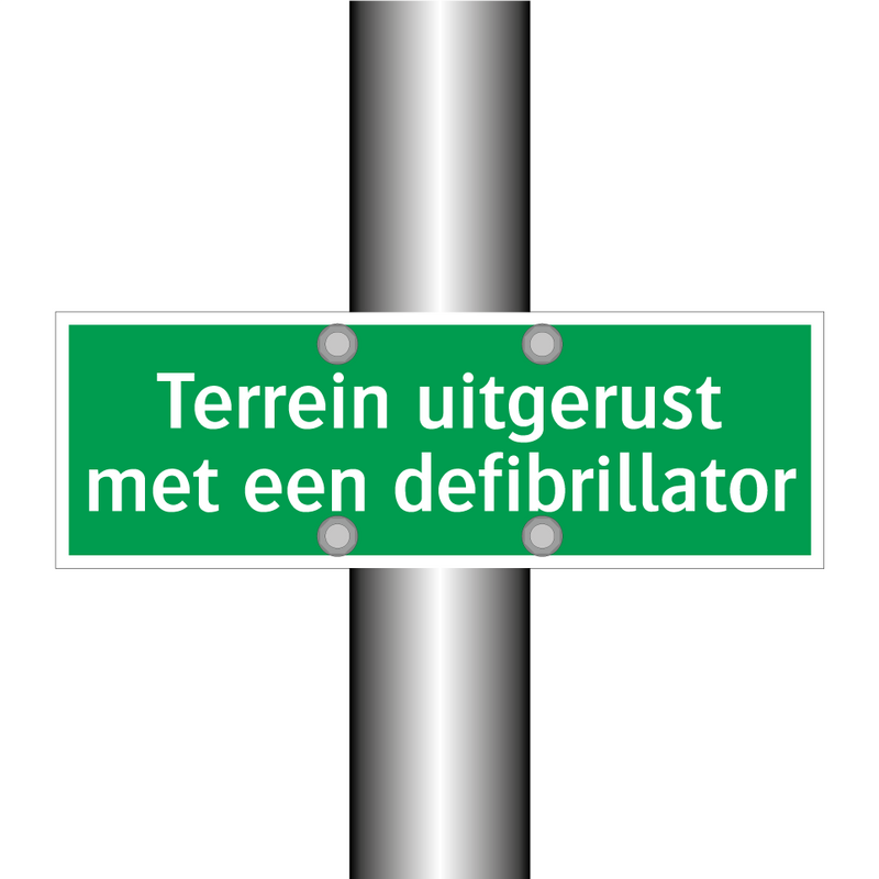 Terrein uitgerust met een defibrillator & Terrein uitgerust met een defibrillator