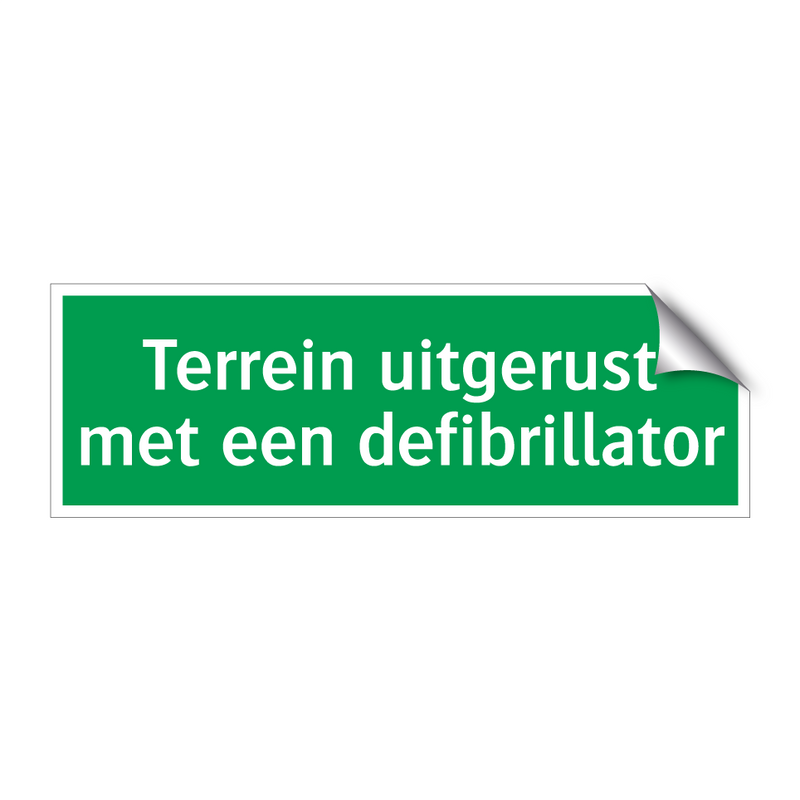 Terrein uitgerust met een defibrillator & Terrein uitgerust met een defibrillator