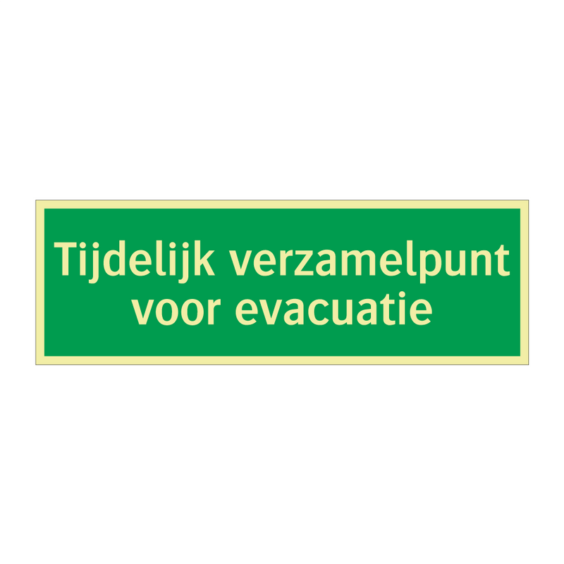 Tijdelijk verzamelpunt voor evacuatie