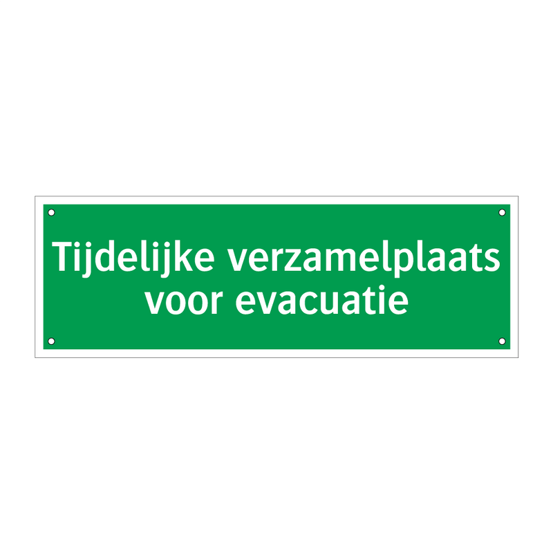 Tijdelijke verzamelplaats voor evacuatie