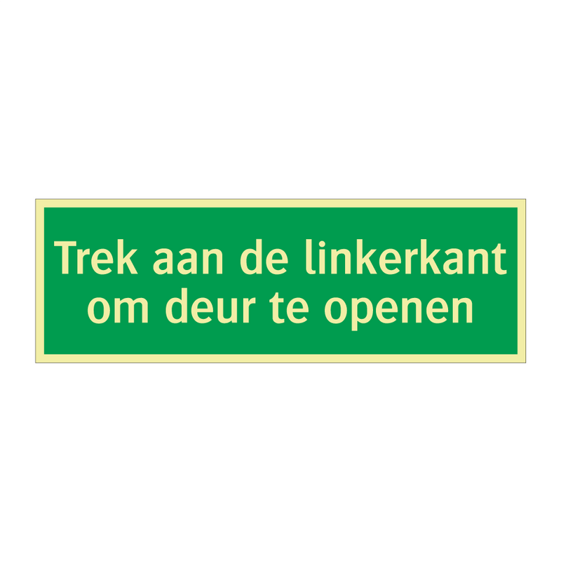 Trek aan de linkerkant om deur te openen