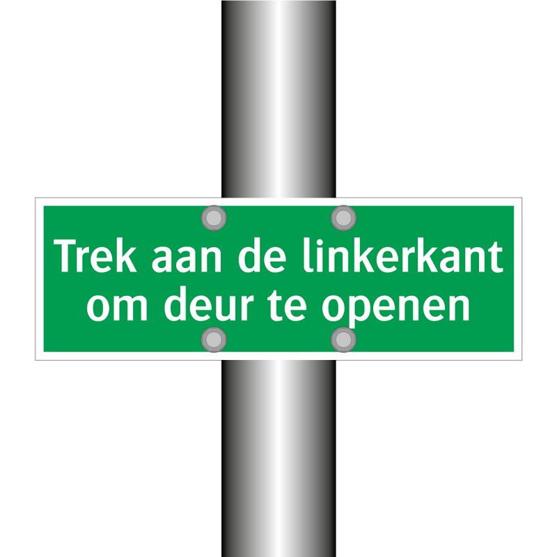 Trek aan de linkerkant om deur te openen