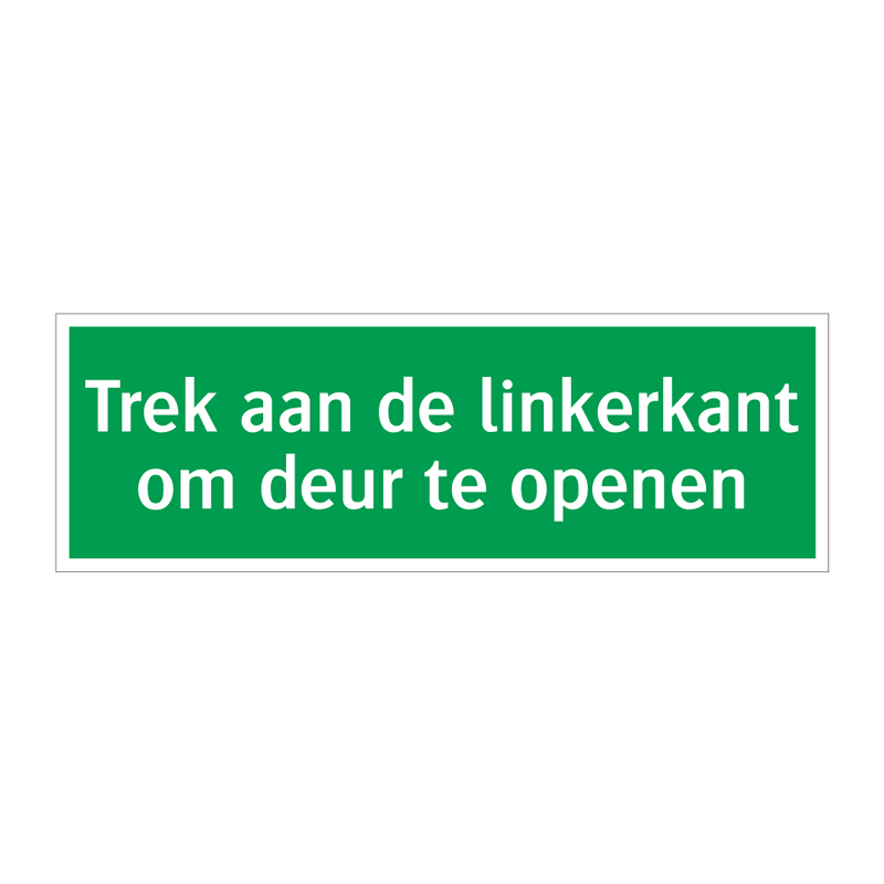 Trek aan de linkerkant om deur te openen