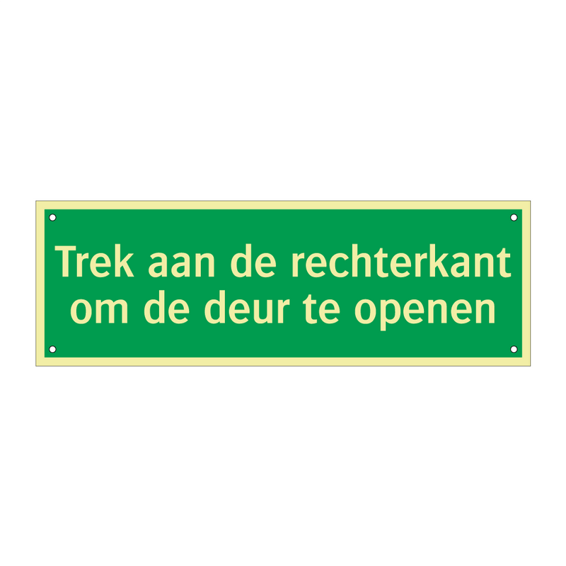 Trek aan de rechterkant om de deur te openen