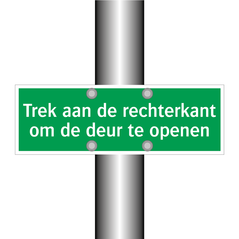 Trek aan de rechterkant om de deur te openen