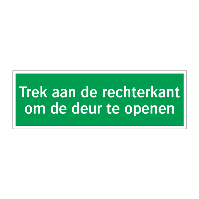 Trek aan de rechterkant om de deur te openen