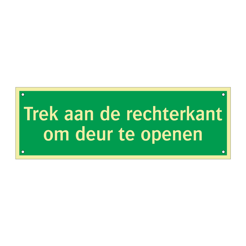 Trek aan de rechterkant om deur te openen