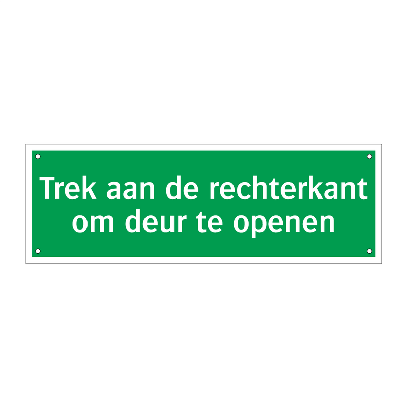 Trek aan de rechterkant om deur te openen