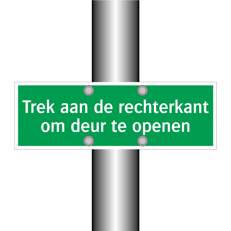 Trek aan de rechterkant om deur te openen