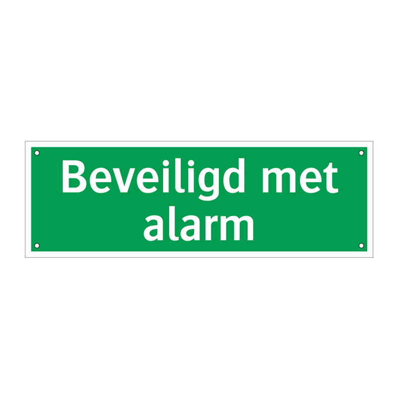 Beveiligd met alarm