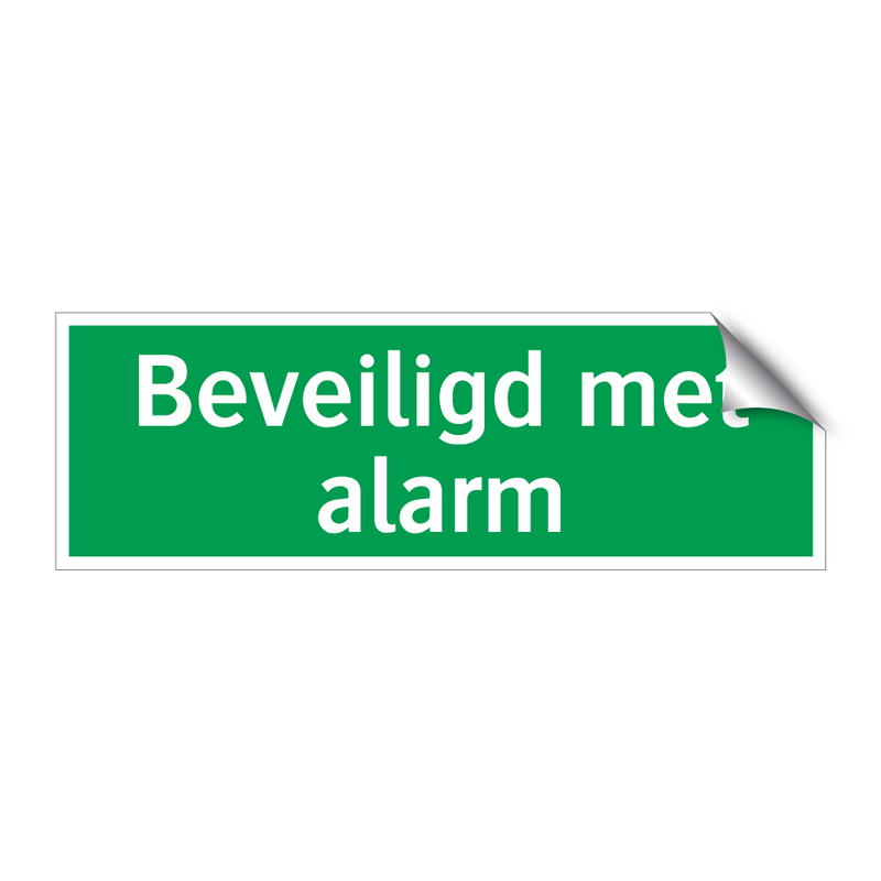 Beveiligd met alarm