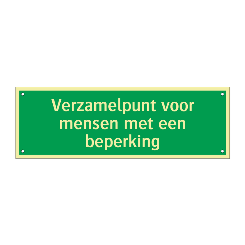 Verzamelpunt voor mensen met een beperking