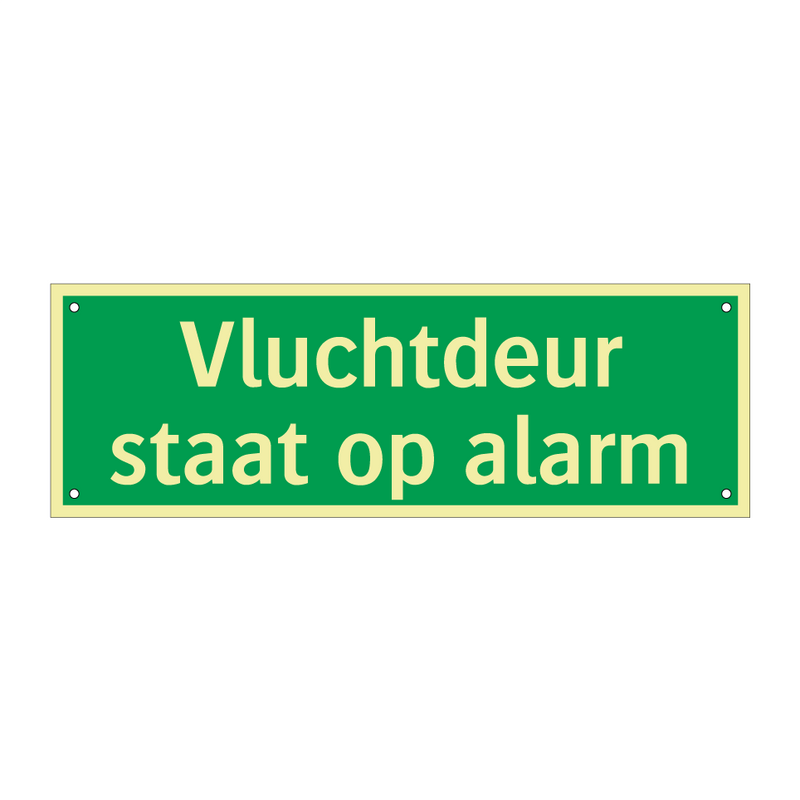 Vluchtdeur staat op alarm