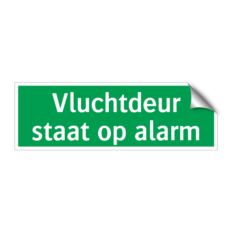 Vluchtdeur staat op alarm