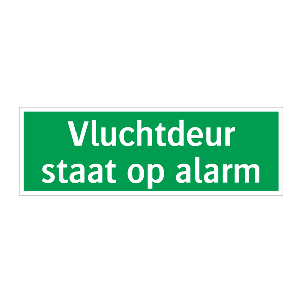 Vluchtdeur staat op alarm