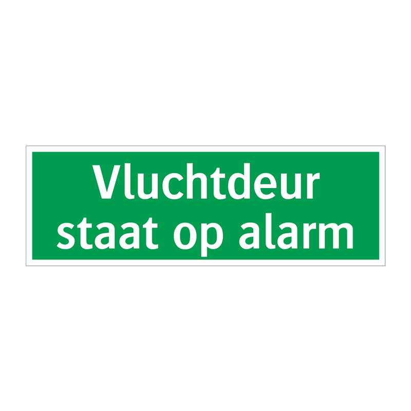 Vluchtdeur staat op alarm