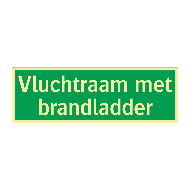 Vluchtraam met brandladder