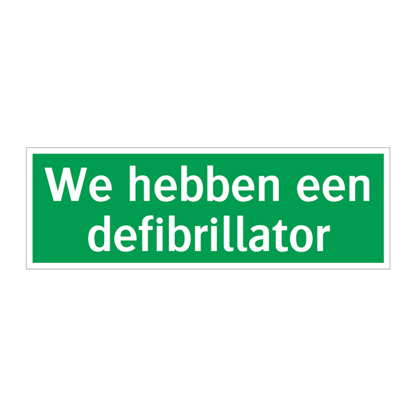 We hebben een defibrillator