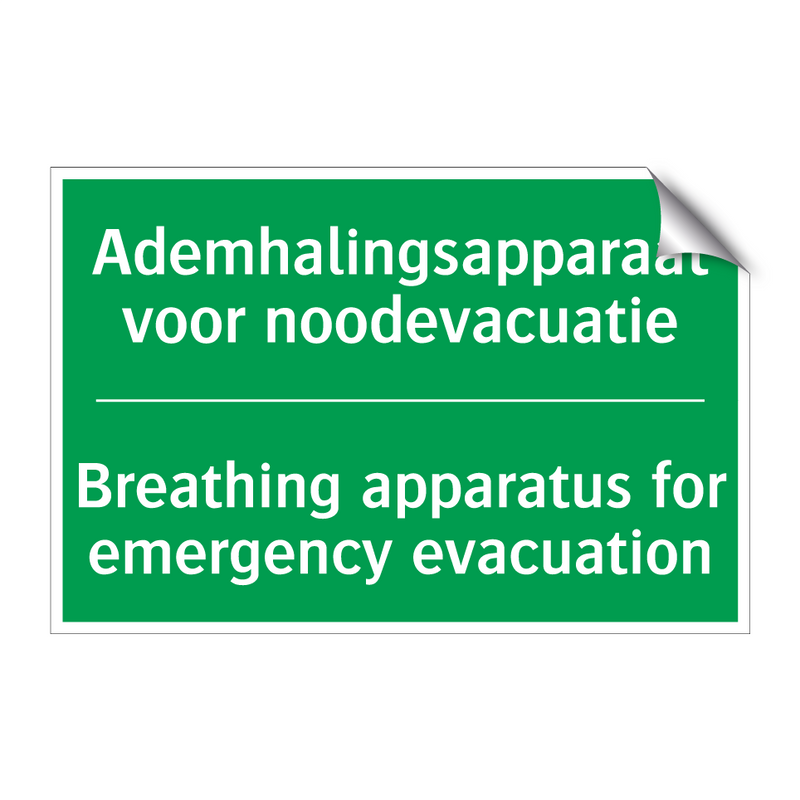 Ademhalingsapparaat voor noodevacuatie /.../ - Breathing apparatus for emergency /.../