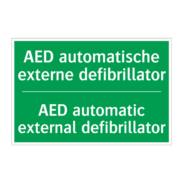 AED automatische externe defibrillator /.../ - AED automatic external defibrillator /.../