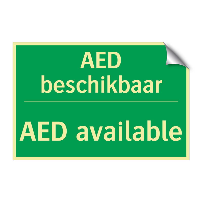 AED beschikbaar - AED available & AED beschikbaar - AED available & AED beschikbaar - AED available