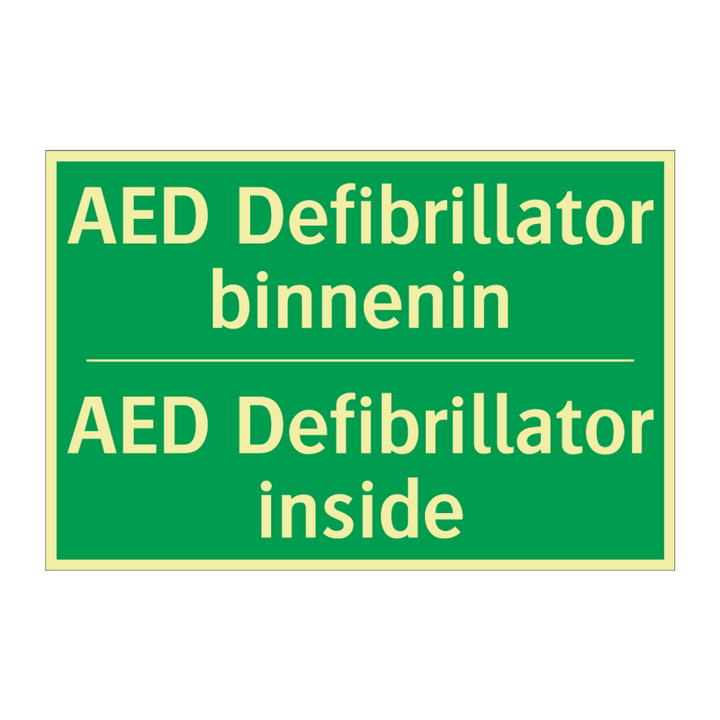 AED Defibrillator binnenin - AED Defibrillator inside