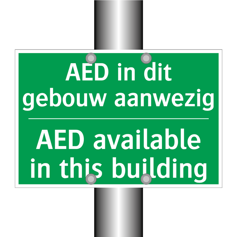 AED in dit gebouw aanwezig - AED available in this building /.../