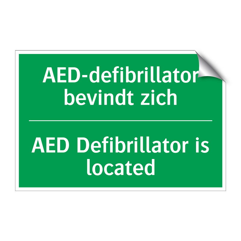 AED-defibrillator bevindt zich - AED Defibrillator is located /.../