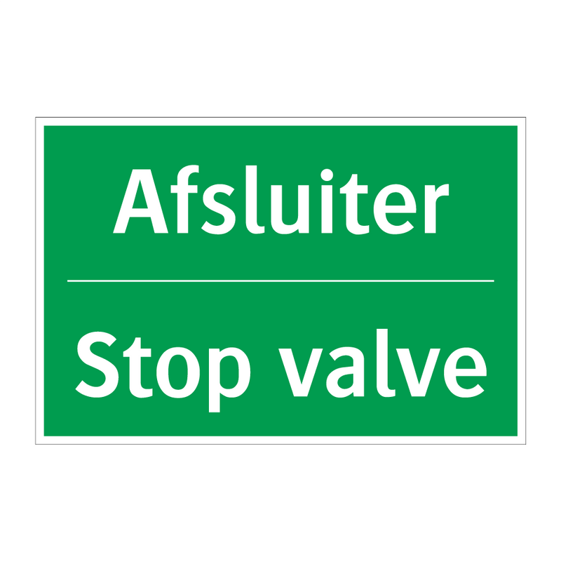 Afsluiter - Stop valve & Afsluiter - Stop valve & Afsluiter - Stop valve & Afsluiter - Stop valve