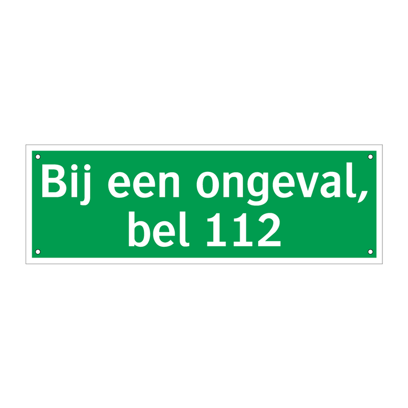 Bij een ongeval, bel 112