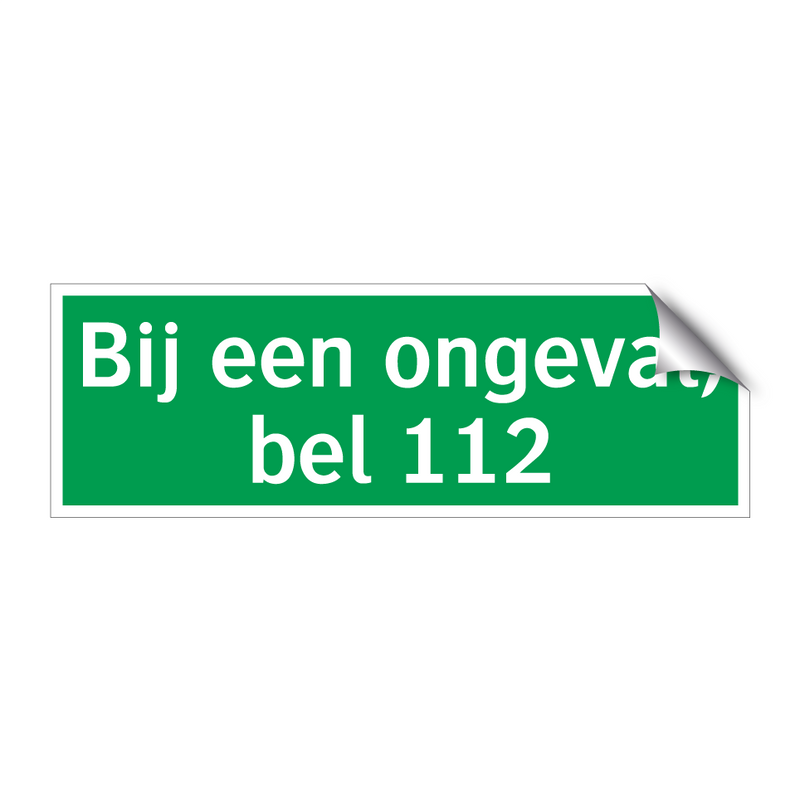 Bij een ongeval, bel 112 & Bij een ongeval, bel 112 & Bij een ongeval, bel 112